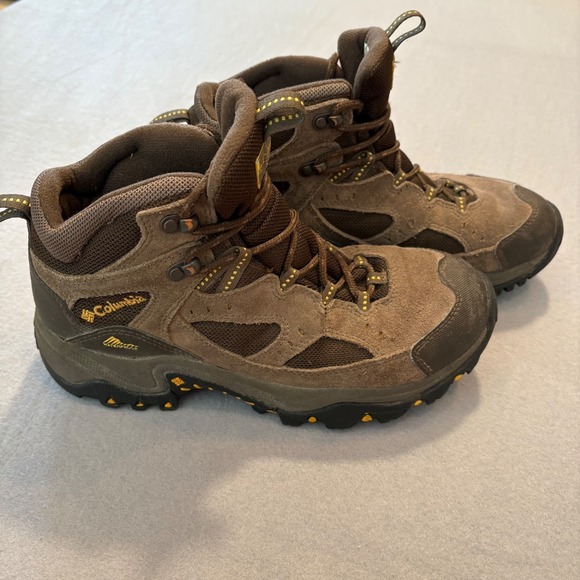 Columbia Men's Waterproof Hiking Boots Brown Suede‎ Mesh Size 7 BM3444-231 - Picture 3 of 16